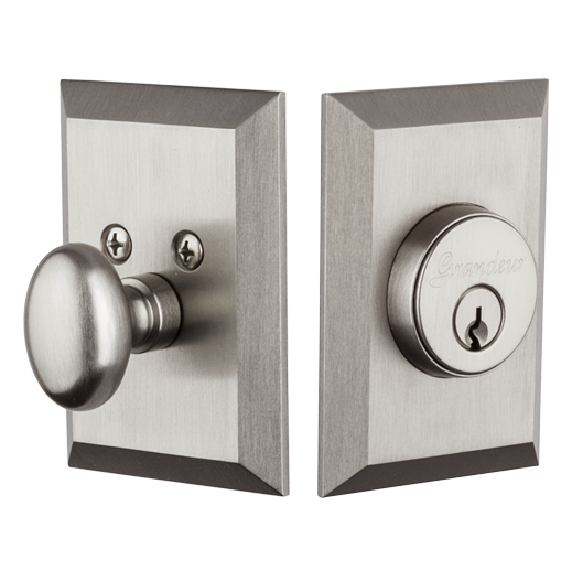 Granduer Fifth Avenue Single Cylinder Deadbolt Satin Nickel (SN)