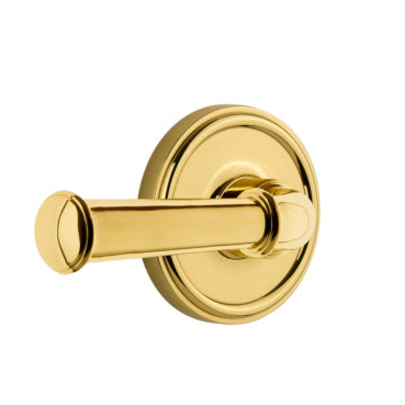 Grandeur Georgetown Lever Set with Georgetown Rose Polished Brass