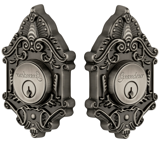 Grandeur Grande Victorian Double Cylinder Deadbolt Antique Pewter