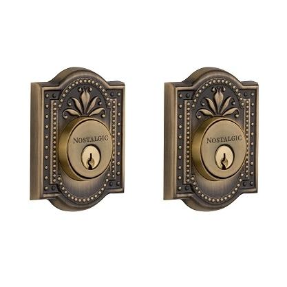 Nostalgic Warehous Meadows Double Cylinder Deadbolt Antique Brass (AB)