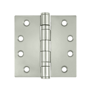 Deltana SS44B 4" x 4" Ball Bearing Square Corner Stainless Steel Hinges (Pair) 0