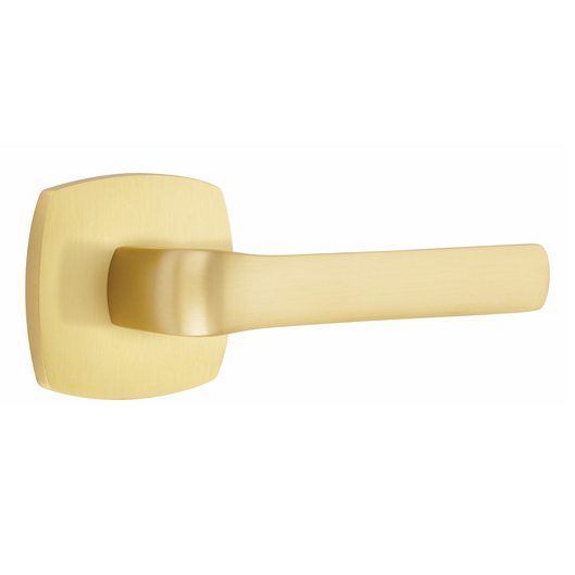 Emtek Spencer Modern Lever Set with Urban Modern Rose Satin Brass