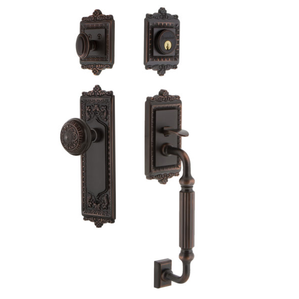 Grandeur Windsor Handleset with F grip in Timeless Bronze (TB) 