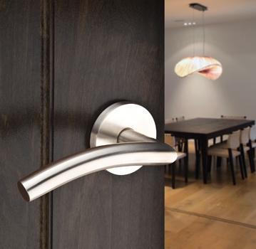 Emtek Dresden Door Lever with Disk Rose Stainless Steel (SS)