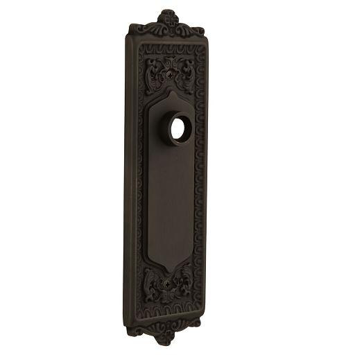 Nostalgic Warehouse Egg and Dart Plate Without Keyhole Passage Oil Rubbed Bronze