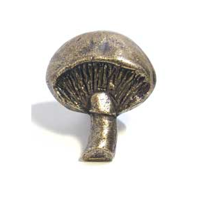 Emenee MK1012 Mushroom Cabinet Knob in Antique Matte Brass (ABR)