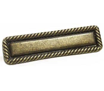 Emenee OR389 Rope Edge Cabinet Pull shown in Antique Matte Brass (ABR)