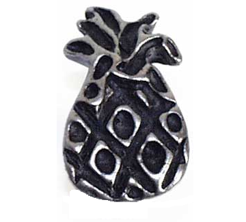 Emenee PFR102 Small Pineapple Cabinet Knob shown in Antique Matte Silver (AMS)