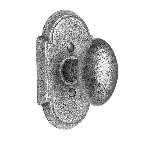 Emtek Savannah Door Knob Set with #1 Rose Satin Steel