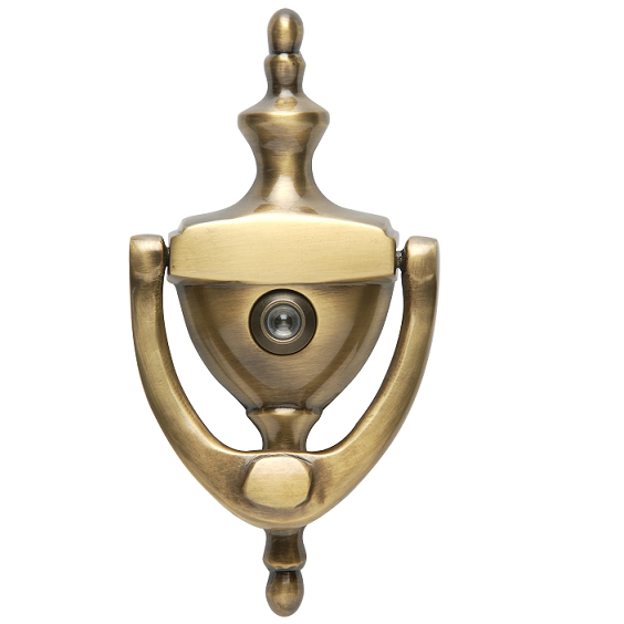 Brass Accents Traditional Knocker with Eyeviewer Polished Brass (605)