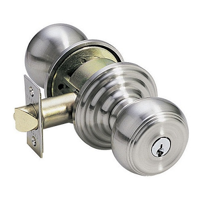 Emtek Waverly Keyed Entry Door Knob with Regular Rosette Satin Nickel (15)